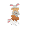 Cute Rabbit Rabbit Family