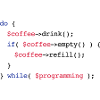 Code Coffee Refill Programmierung PHP