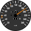 MB classic car speedometer