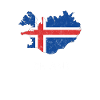 Iceland (Island) country map & flag