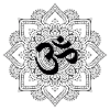 Mandala OM black