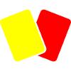 Red & yellow card soccer