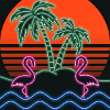 Neon Flamingo Island