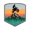 Retro motocross shirt design