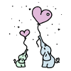 Elephant heart valentine gift love