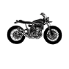 Motorbike drawn in black
