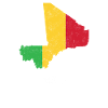 Mali country map & flag