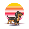 Retro Dachshund