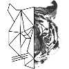 Geometric tiger design