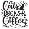 Cats Books Coffee