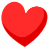 Coeur rouge avec reflet