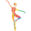 ballerine dansante aux couleurs vives