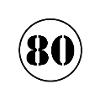 NUMBER 80 eighty birthday gift