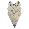 Loup aux yeux bleus.