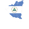 Nicaragua country map & flag