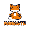 Fox Yoga Meditation Namaste
