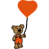bear with baloon