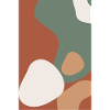 Abstract shapes earthy tones soft organic forms