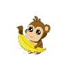 Monkey with banana
