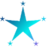 estrella azul con estrellitas, estrella, estrellas