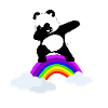 Dabbender panda rainbow kids baby