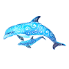 Swirly dolphin family
