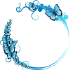 blue butterfly frame for your own texts