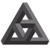 Fascinating Penrose Pyramid in Gray