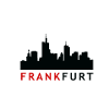 Frankfurt skyline red black