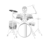 Batteur batteur t-shirt tambours