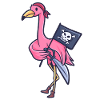 Flamingo Pirate Flag Captain Gift