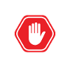 Houd afstand waarschuwing aandacht teken Hand