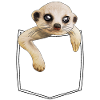 Erdmännchen Meerkat in Brusttasche Hemdtasche