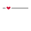 Line heart dash ornament