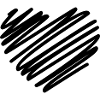 Komische hartstreken borstel hart lijntekening gif