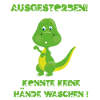 Ein lustiges Dino Hygiene Shirt mit dem Spruch Aus