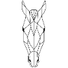 Geometric horse head