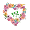 Flower Heart Mother's Day Design