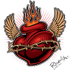 Vintage tattoo heart