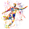 Soccer player / Colourful soccer