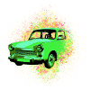 Psychedelic Trabi DDR Pappe | Kultauto