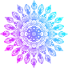 Mandala flower pink purple turquoise