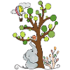 Elephant under the tree