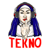 Tekno Underground Nonne Mittelfinger techno