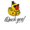 Old-school tattoo rubber duck