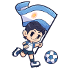 Soccer Argentina flag boy child