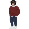Stylishly dressed monkey