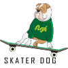 Bulldog Skateboard Green Hoodie Fresh