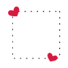 Ligne d'ornement cadre coeur