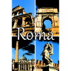 Roma collage comic sign lettering